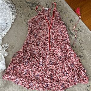 Poupette St. Barth Pink and Red Floral Dress